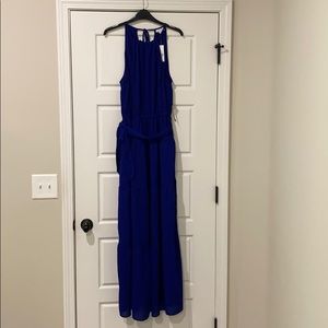 Amplified Blue Halter Maxi Dress